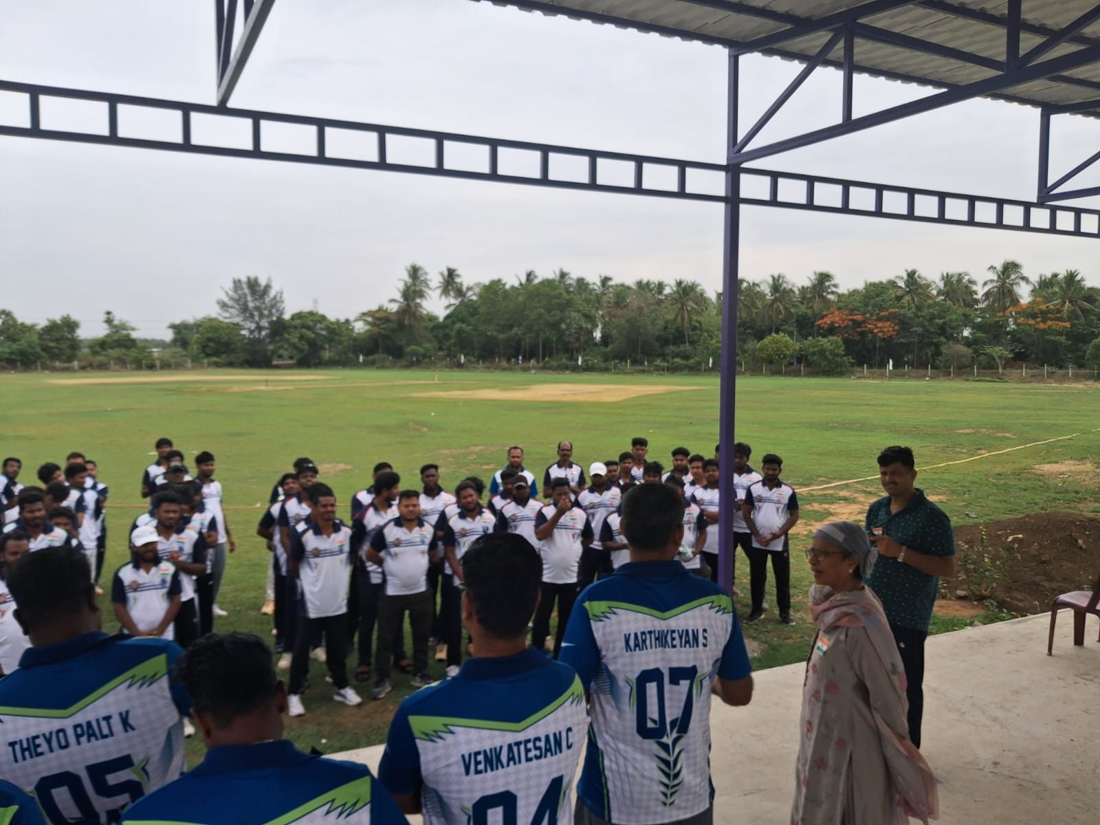 Teams gathered on the field at MSCT Cricket Fest, 15 August 2026